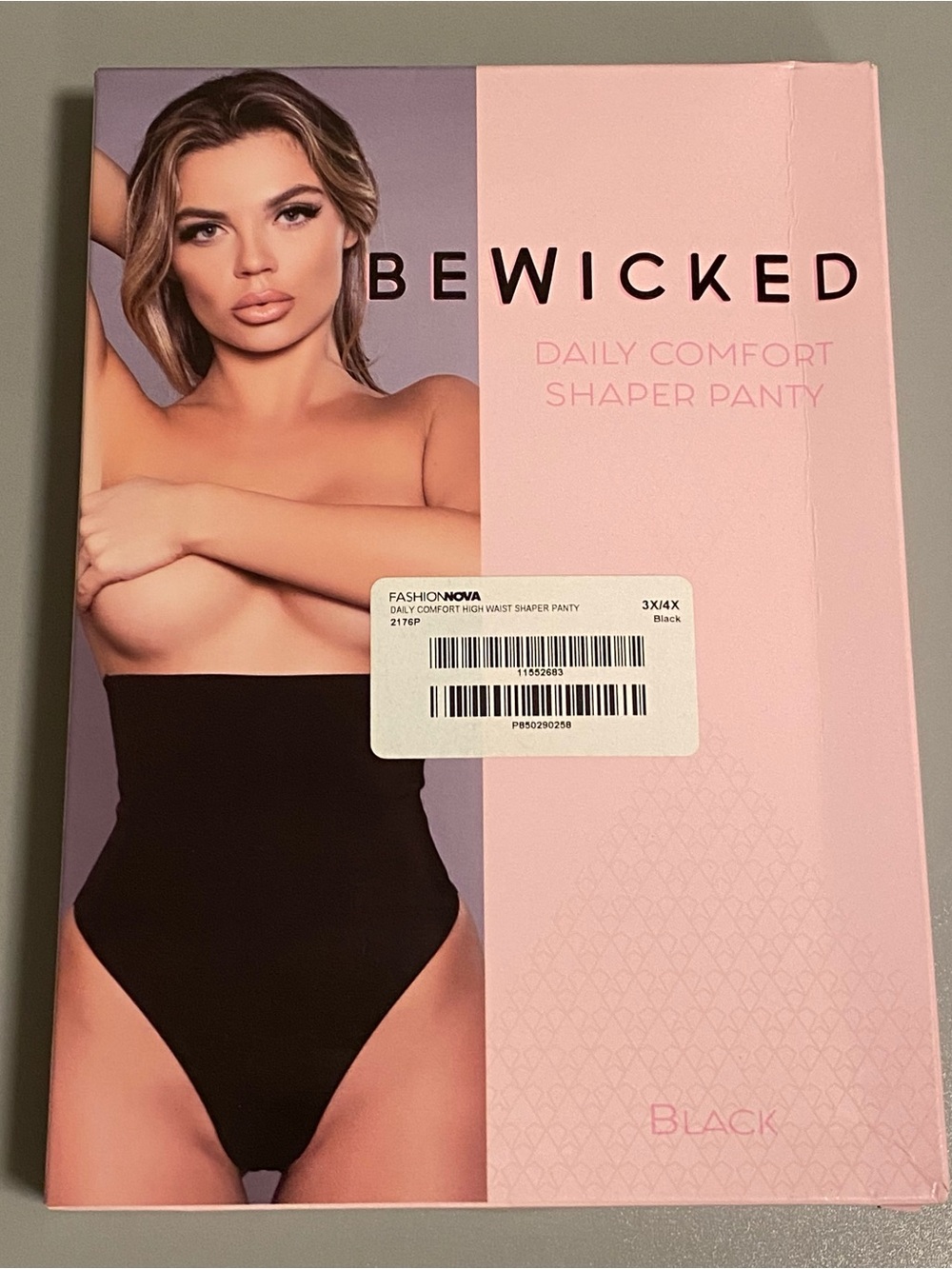 Be Wicked 3X/4X Daily Comfort Shaper Panty Seamless High Waisted Black